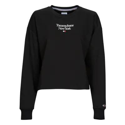 Tommy Jeans TJW BXY ESSENTIAL LOGO 1 CREW Pulóverek Fekete