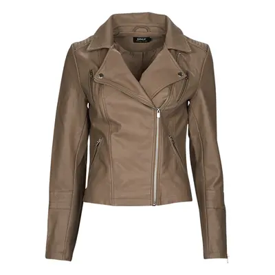 Only ONLGEMMA FAUX LEATHER BIKER Bőrkabátok Barna