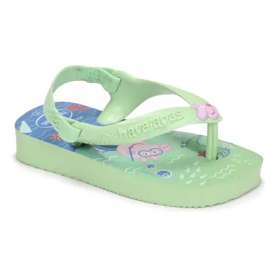 Havaianas BABY PEPPA PIG Lábujjközös papucsok Zöld