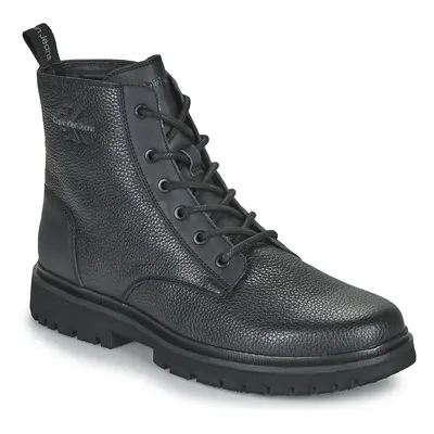 Calvin Klein Jeans EVA MID LACEUP BOOT LTH Csizmák Fekete