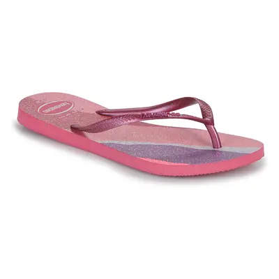 Havaianas SLIM PALETTE GLOW Lábujjközös papucsok Rózsaszín