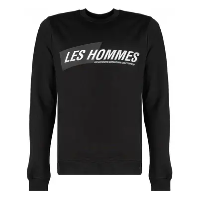 Les Hommes LLH401-758P | Round Neck Sweater Pulóverek Fekete