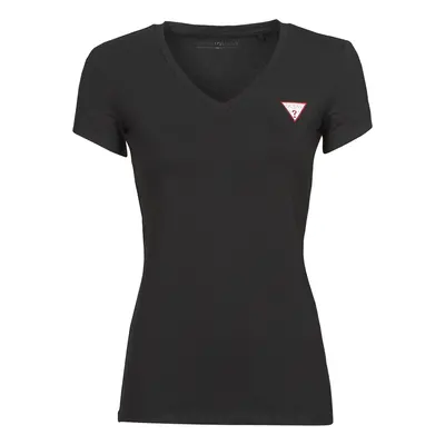 Guess SS VN MINI TRIANGLE TEE Rövid ujjú pólók Fekete