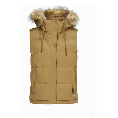 Superdry VINTAGE EVEREST FAUX FUR GILET Parka kabátok Bézs