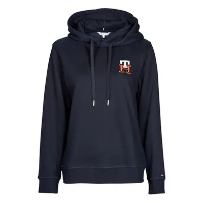 Tommy Hilfiger REG MONOGRAM EMB HOODIE LS Pulóverek Tengerész