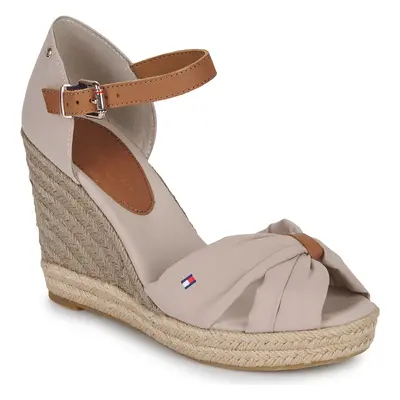 Tommy Hilfiger BASIC OPEN TOE HIGH WEDGE Szandálok / Saruk Bézs