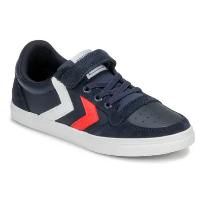 hummel SLIMMER STADIL LEATHER LOW JR Rövid szárú edzőcipők Kék