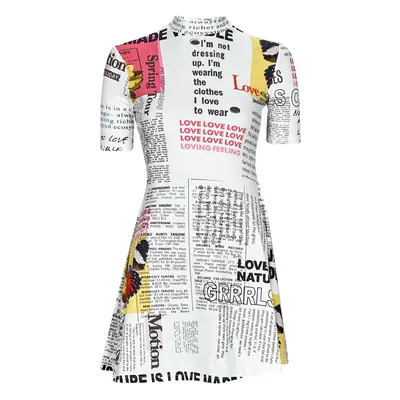 Desigual VEST_NEWSPAPER Rövid ruhák Fehér