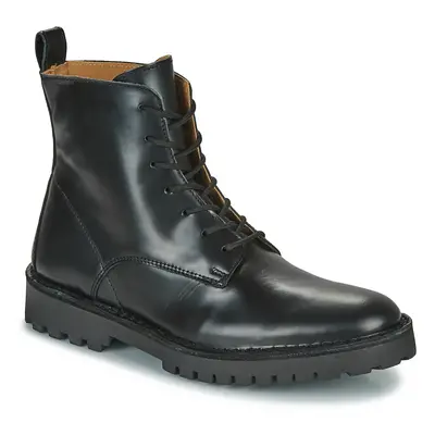 Selected SLHRICKY LEATHER LACE-UP BOOT Csizmák Fekete