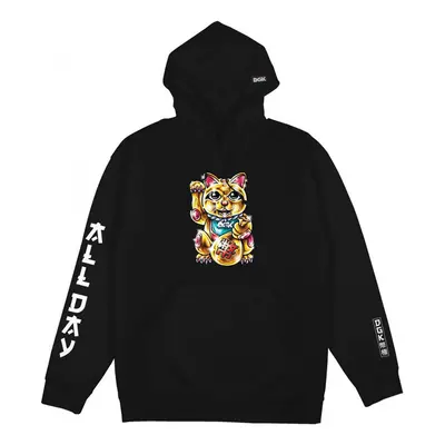 Dgk Sweat hood golden cat Pulóverek Fekete