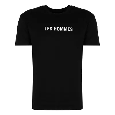 Les Hommes LF224302-0700-9001 | Grafic Print Rövid ujjú pólók Fekete