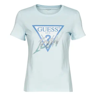 Guess SS CN ICON TEE Rövid ujjú pólók Kék