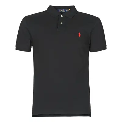 Polo Ralph Lauren POLO AJUSTE SLIM FIT EN COTON BASIC MESH Rövid ujjú galléros pólók Fekete