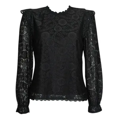 Pieces PCOLLINE LS LACE TOP NOOS BC Ingek / Blúzok Fekete