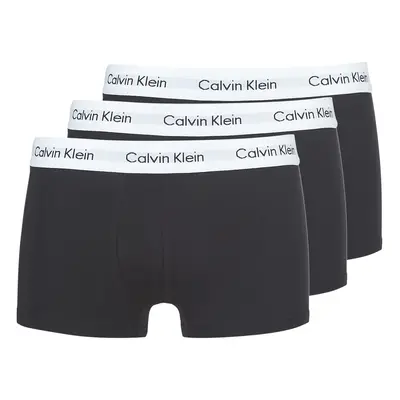 Calvin Klein Jeans COTTON STRECH LOW RISE TRUNK X 3 Boxerek Fekete