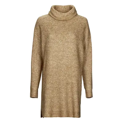 Vila VICILIA ROLLNECK L/S KNIT TUNIC/SU Rövid ruhák Bézs