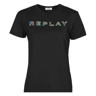 Replay W3318C Rövid ujjú pólók Fekete