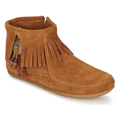 Minnetonka CONCHO FEATHER SIDE ZIP BOOT Csizmák Barna