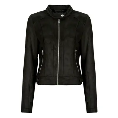 Vero Moda VMJOSE MARI SHORT FAUX SUEDE JACKET BOOS Bőrkabátok Fekete