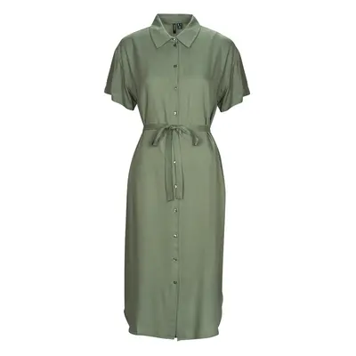 Vero Moda VMBUMPY SS CALF SHIRT DRESS NOOS Hosszú ruhák Keki