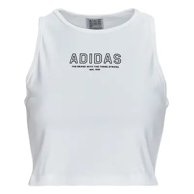 adidas Crop Top WHITE Rövid ujjú pólók Fehér