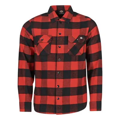 Dickies NEW SACRAMENTO SHIRT RED Hosszú ujjú ingek Piros