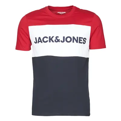 Jack & Jones JJELOGO BLOCKING Rövid ujjú pólók Piros