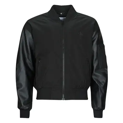 Calvin Klein Jeans FAUX LEATHER BOMBER JACKET Dzsekik Fekete