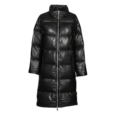 MICHAEL Michael Kors LONG FAUX LTHR PUFFER Steppelt kabátok Fekete