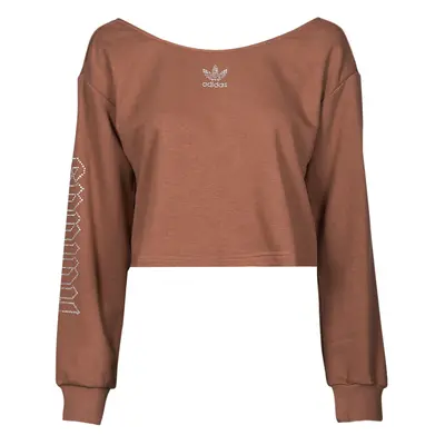 adidas SLOUCHY CREW? Pulóverek Barna