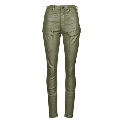 G-Star Raw HIGH G-SHAPE CARGO SKINNY PANT WMN Oldalzsebes nadrágok Zöld