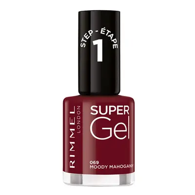 Rimmel London Super Gel Nail Polish - 69 Moody Mahogany Körömlakkok Piros