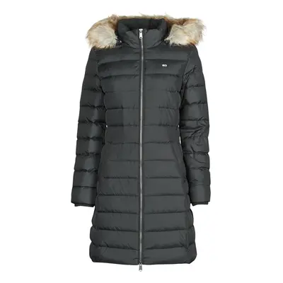 Tommy Jeans TJW ESSENTIAL HOODED DOWN COAT Steppelt kabátok Fekete