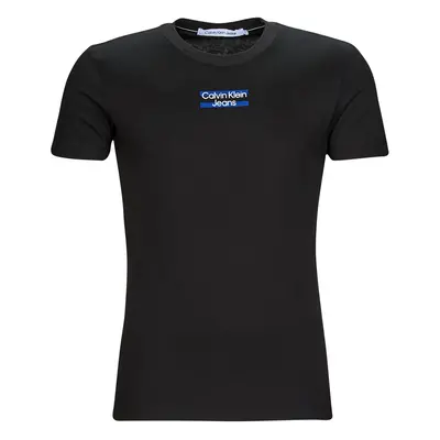 Calvin Klein Jeans TRANSPARENT STRIPE LOGO TEE Rövid ujjú pólók Fekete