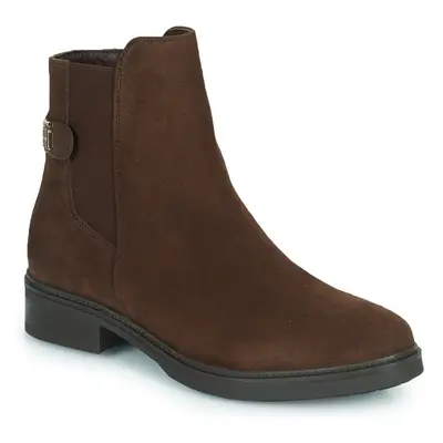 Tommy Hilfiger Coin Suede Flat Boot Csizmák Barna