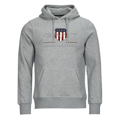 Gant REG SHIELD HOODIE Pulóverek Szürke