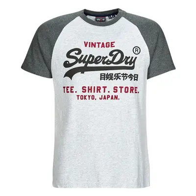 Superdry VINTAGE VL HERITAGE RGLN TEE Rövid ujjú pólók Szürke