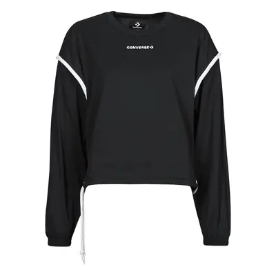 Converse LONG SLEEVE JERSEY CREW Pulóverek Fekete