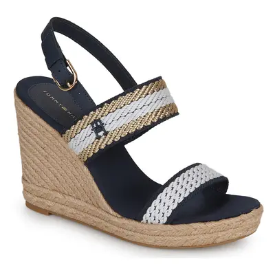 Tommy Hilfiger GOLDEN WEBBING WEDGE Szandálok / Saruk Tengerész