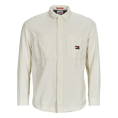 Tommy Jeans TJM CASUAL CORDUROY OVERSHIRT Hosszú ujjú ingek Fehér