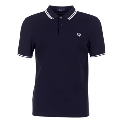 Fred Perry SLIM FIT TWIN TIPPED Rövid ujjú galléros pólók Kék