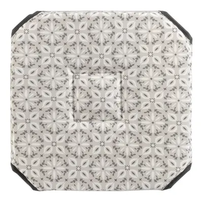 Douceur d intérieur GALETTE 4 RABATS 36 x 36 x 3.5 CM POLYESTER IMPRIME GRIS X2 Székpárna Szür