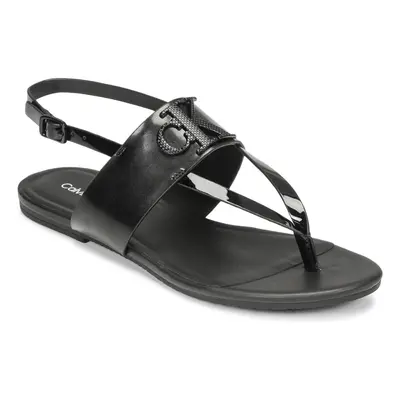 Calvin Klein Jeans FLAT SANDAL TOEPOST HW Szandálok / Saruk Fekete