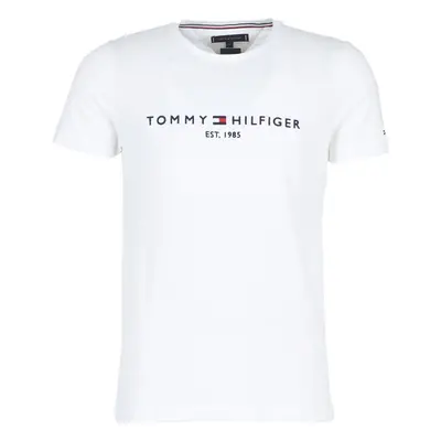 Tommy Hilfiger TOMMY FLAG HILFIGER TEE Rövid ujjú pólók Fehér