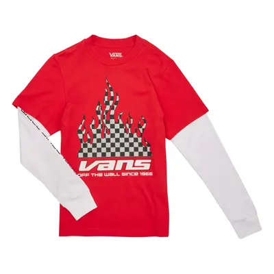 Vans REFLECTIVE CHECKERBOARD FLAME TWOFER Hosszú ujjú pólók Piros