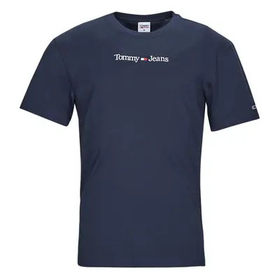 Tommy Jeans TJM CLASSIC LINEAR LOGO TEE Rövid ujjú pólók Tengerész