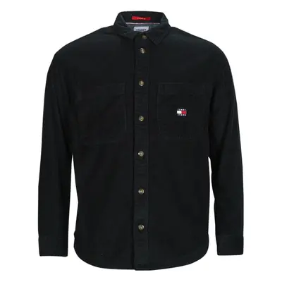 Tommy Jeans TJM CASUAL CORDUROY OVERSHIRT Hosszú ujjú ingek Fekete