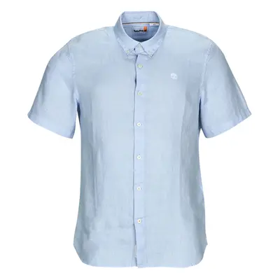 Timberland SS Mill River Linen Shirt Slim Rövid ujjú ingek Kék