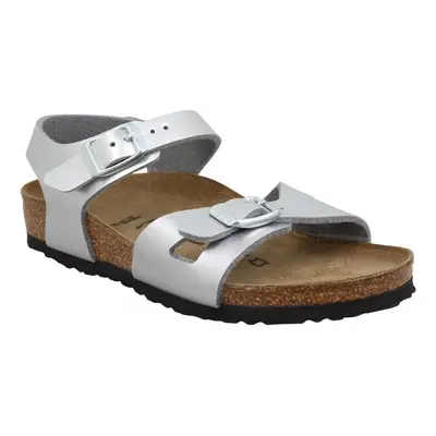 Birkenstock Rio Birko Flor Metallic Enfant Argent Szandálok / Saruk Ezüst