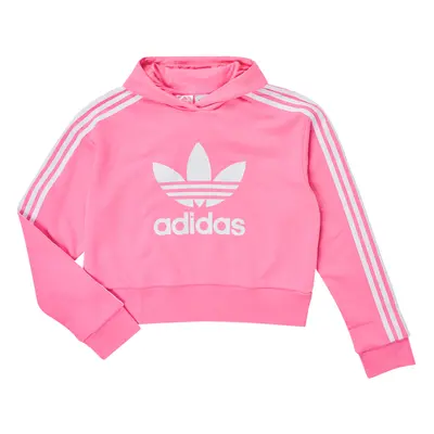 adidas CROPPED HOODIE Pulóverek Rózsaszín